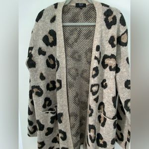 Cheetah print Long Sleeve Cardigan